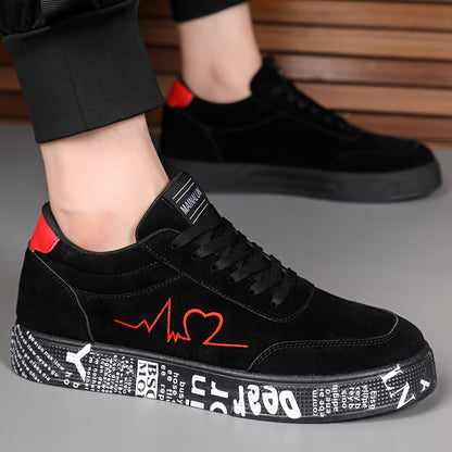 Baskets Skate Homme avec Cœur – Couleur Unie, Quotidien & Extérieur