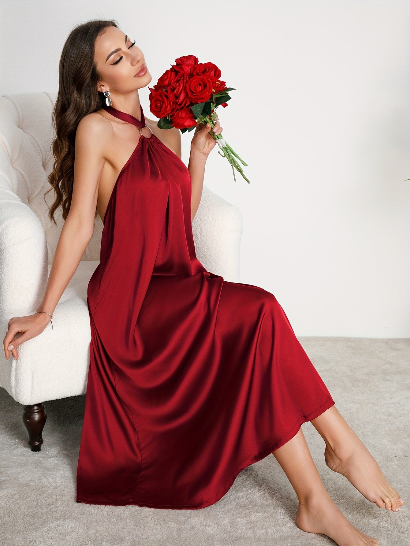 Robe de Soirée de Luxe Haute Gamme Épaules Dénudées pour Femme – Bordeaux
