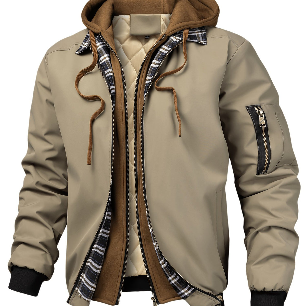 Blouson Bomber Homme à Capuche