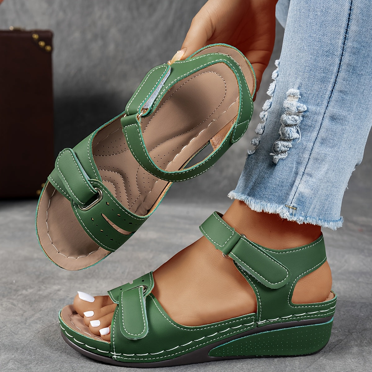 Sandales compensées légères à plateforme pour Femme
