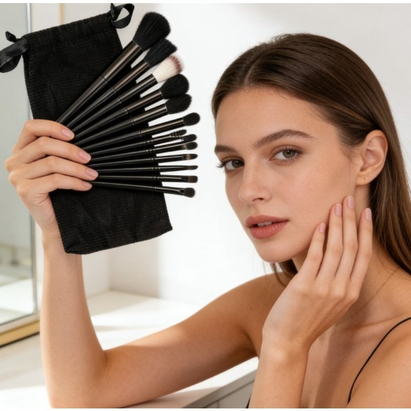 Un ensemble de pinceaux de maquillage