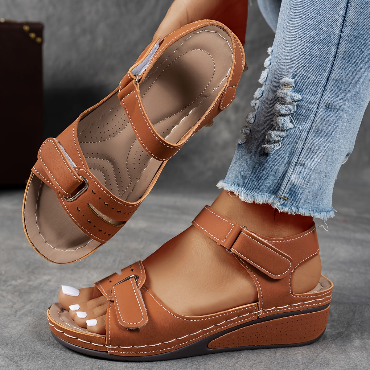 Sandales compensées légères à plateforme pour Femme