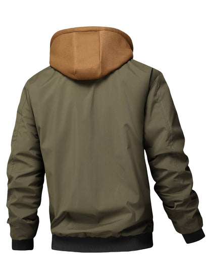 Blouson Bomber Homme à Capuche