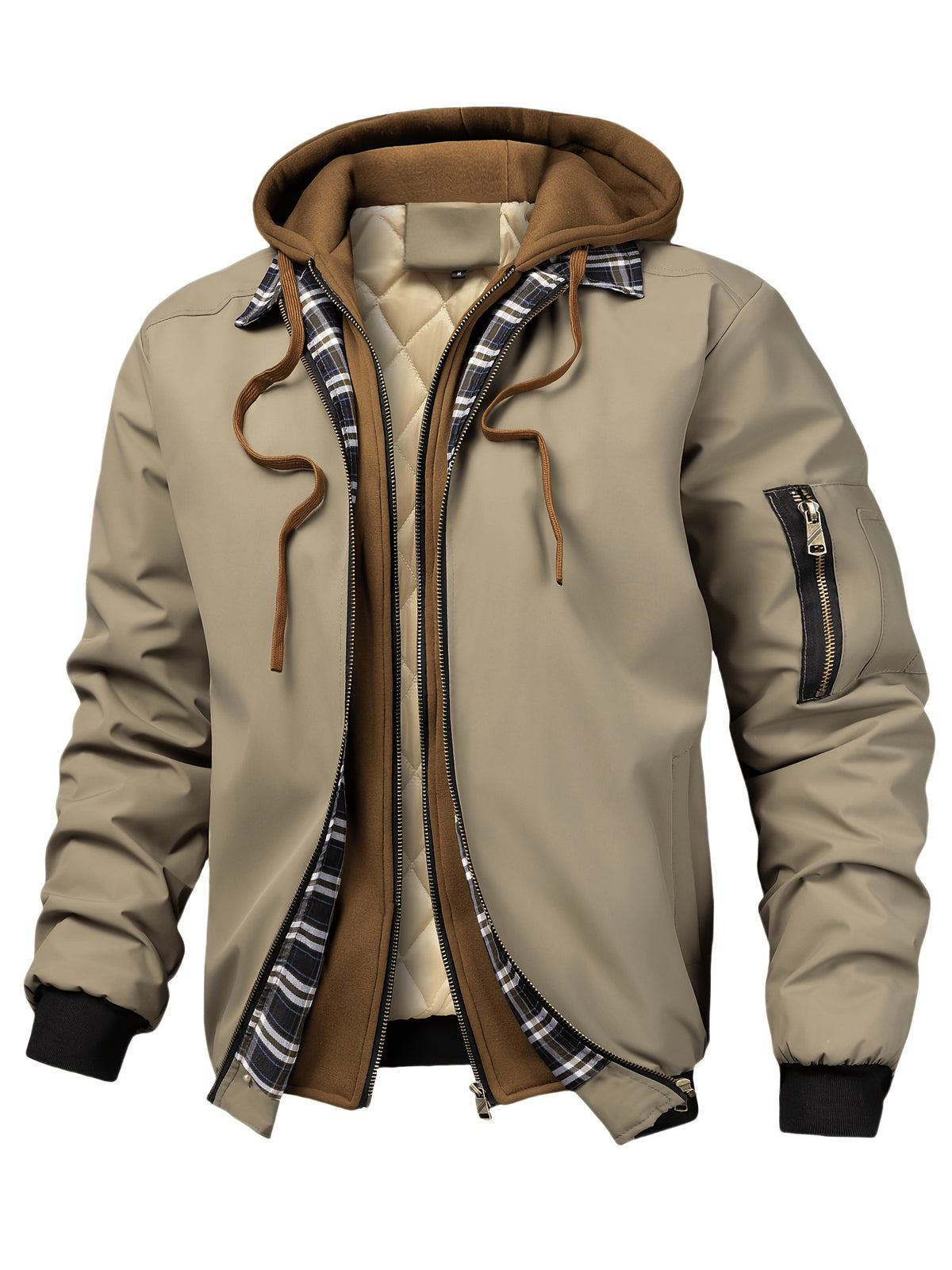 Blouson Bomber Homme à Capuche