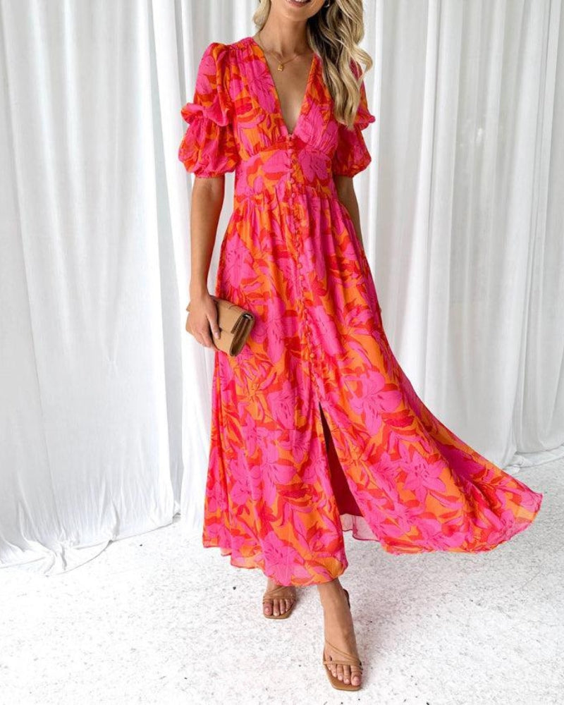 ELENA | Robe Maxi Élégance Ensoleillée (Édition Exclusive)