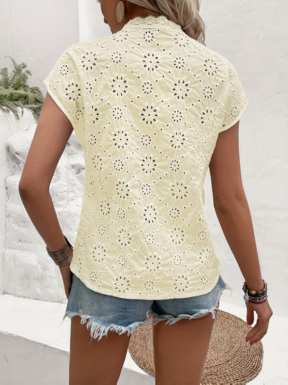 Freya – Blouse à manches chauve-souris en dentelle