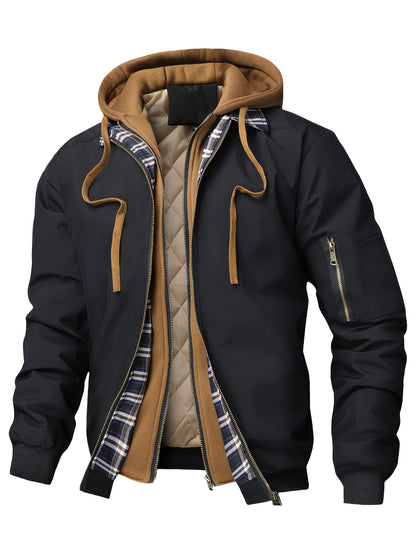 Blouson Bomber Homme à Capuche