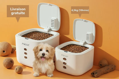 Conteneur de stockage hermétique grande capacité pour animaux domestiques, idéal pour un usage domestique