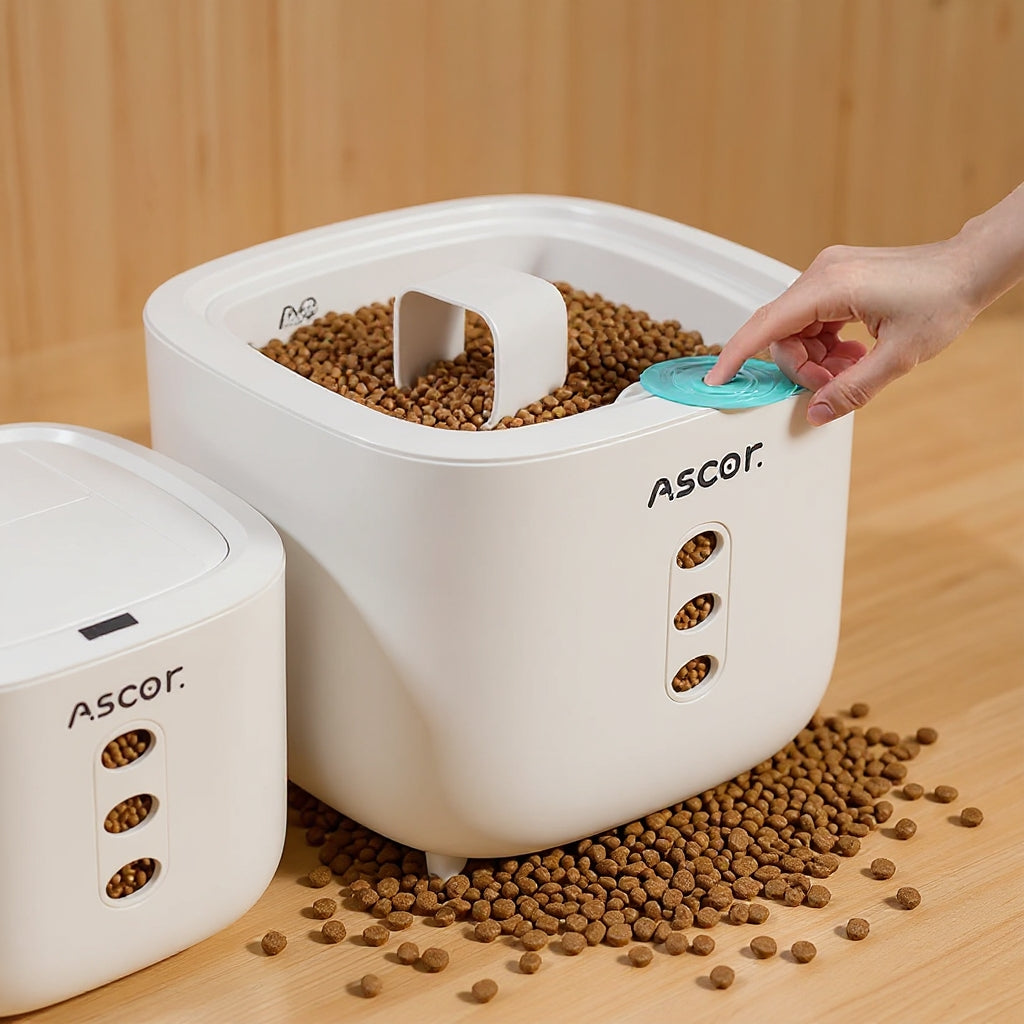 Conteneur de stockage hermétique grande capacité pour animaux domestiques, idéal pour un usage domestique