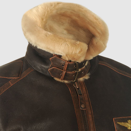 Maverick™ | veste aviateur classique en cuir véritable