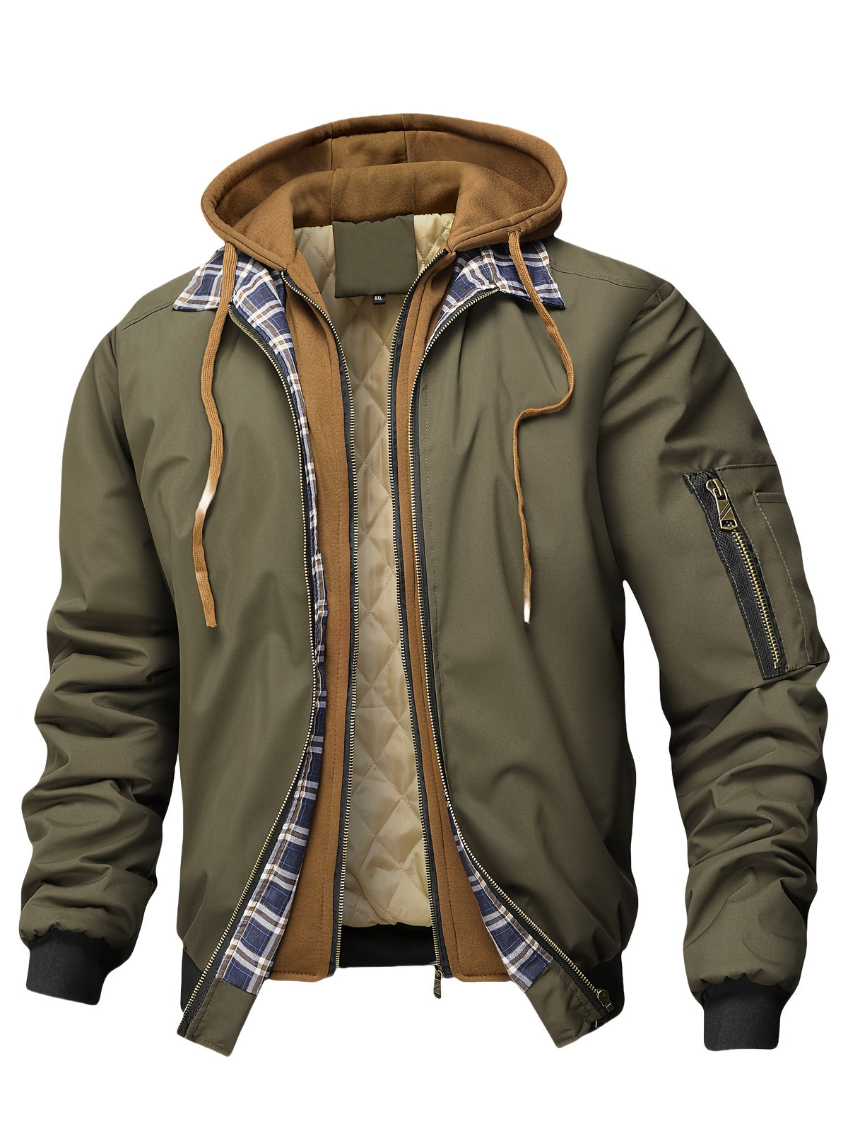 Blouson Bomber Homme à Capuche