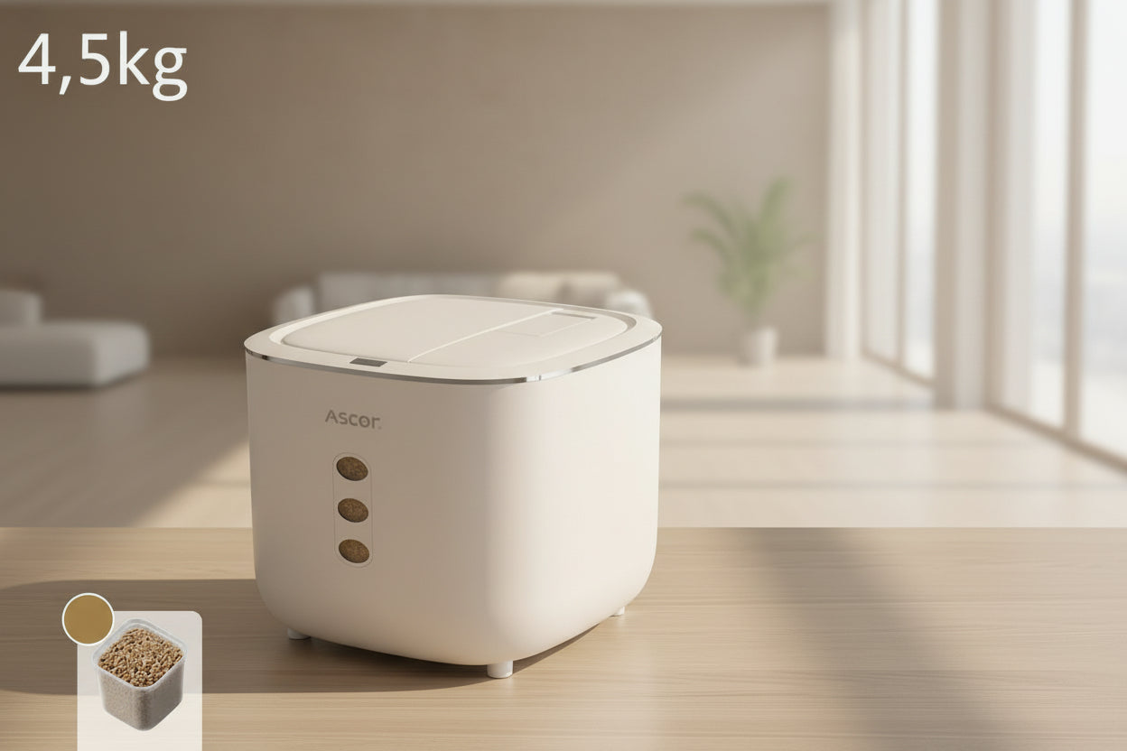 Conteneur de stockage hermétique grande capacité pour animaux domestiques, idéal pour un usage domestique