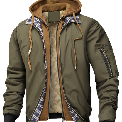 Blouson Bomber Homme à Capuche