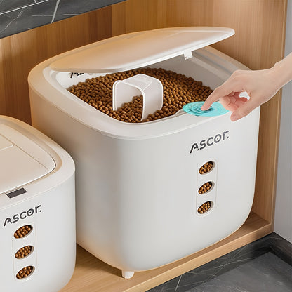 Conteneur de stockage hermétique grande capacité pour animaux domestiques, idéal pour un usage domestique