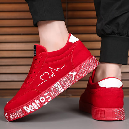 Baskets Skate Homme avec Cœur – Couleur Unie, Quotidien & Extérieur