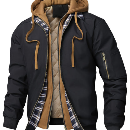 Blouson Bomber Homme à Capuche