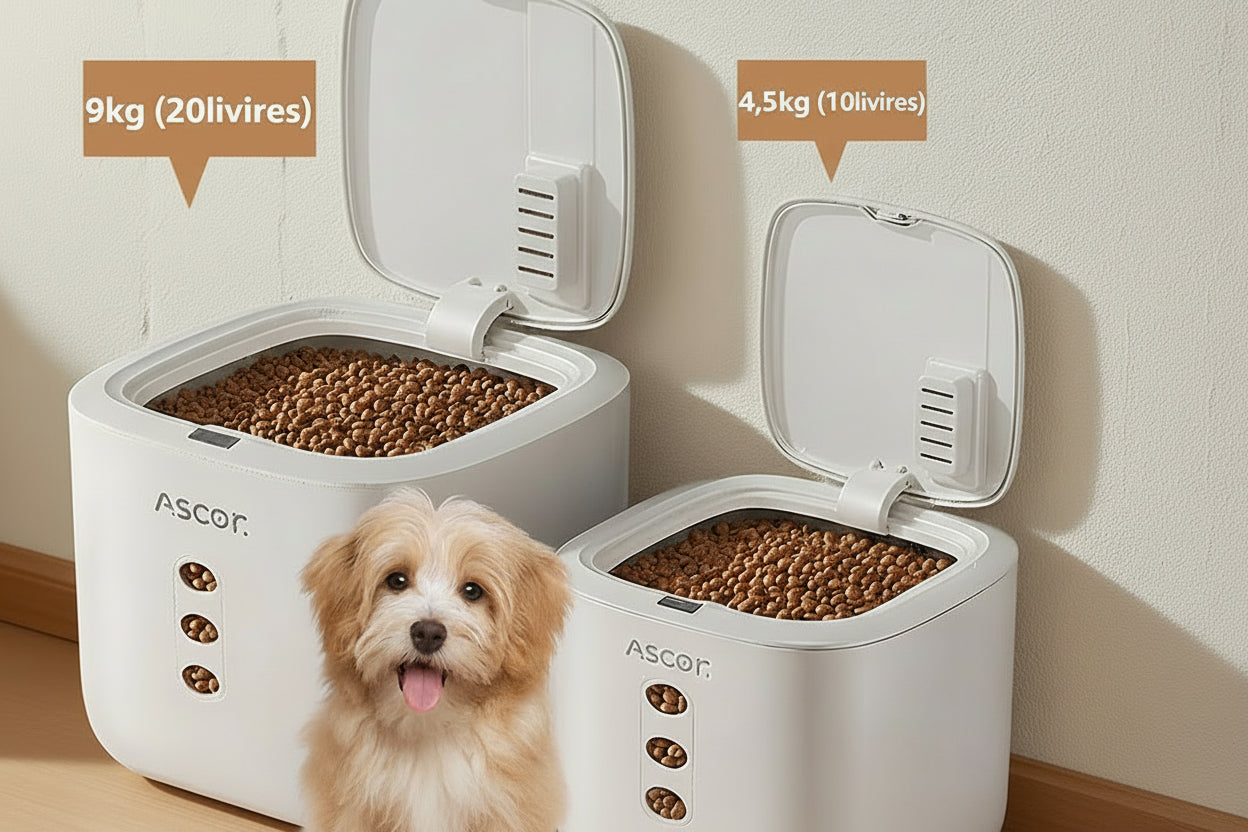Conteneur de stockage hermétique grande capacité pour animaux domestiques, idéal pour un usage domestique