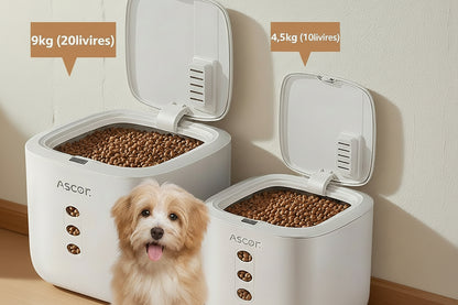 Conteneur de stockage hermétique grande capacité pour animaux domestiques, idéal pour un usage domestique