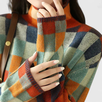 Florentiaa - Pull À Carreaux Colorés